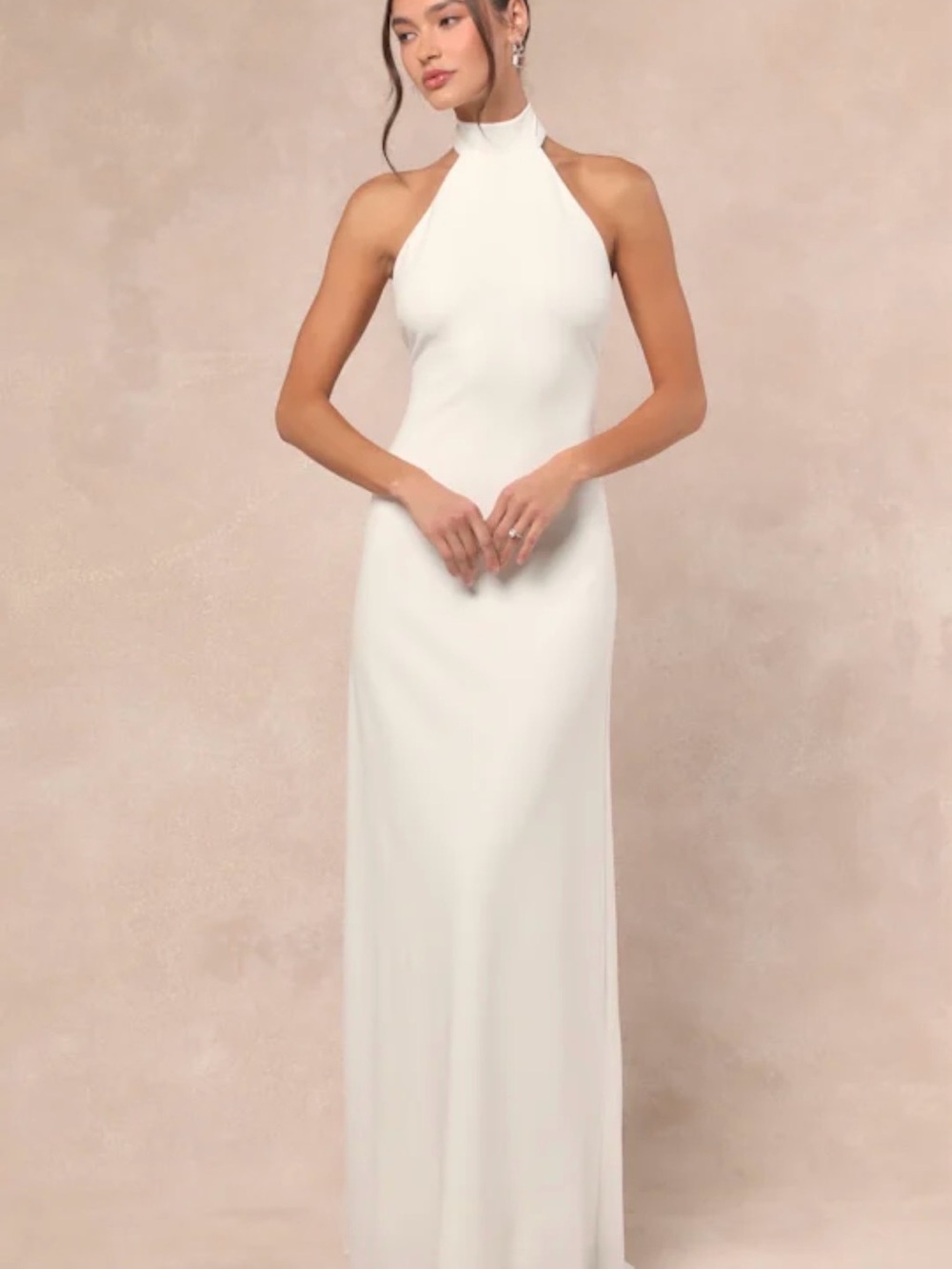 Lulus Alaura White Backless Dress | Elopement/Wedding Dress